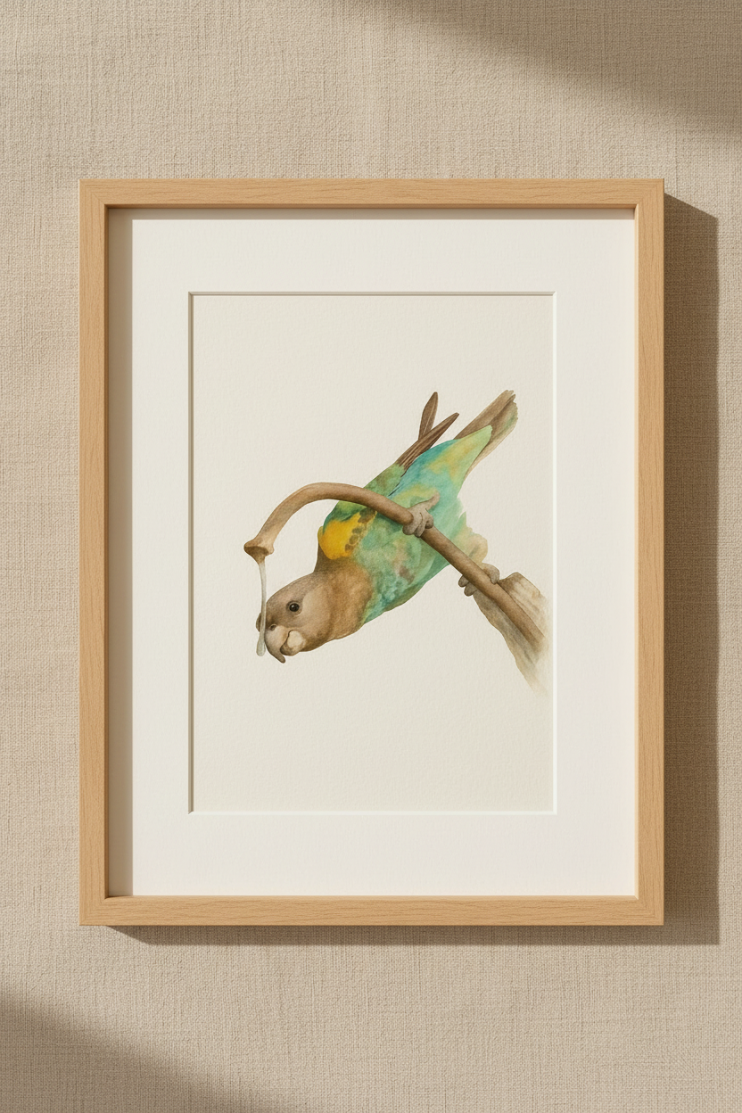 Meyer’s Parrot Custom Watercolor Portrait