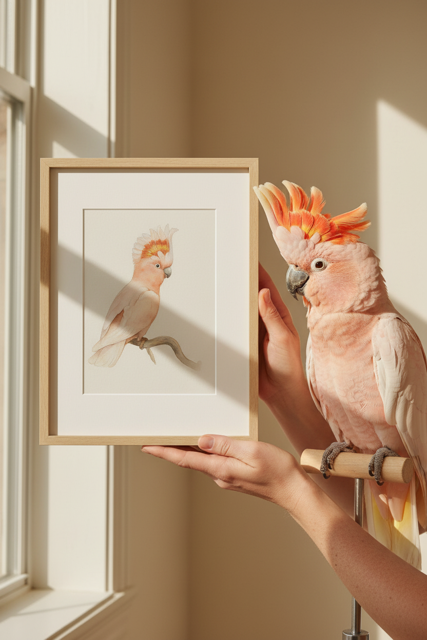 Major Mitchell’s Cockatoo Custom Watercolor Portrait