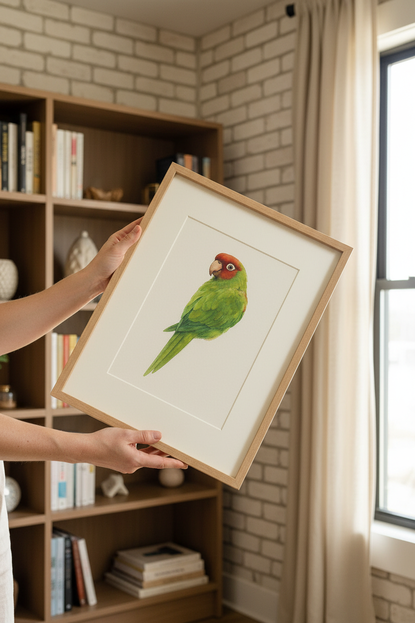 Mitred Conure Custom Watercolor Portrait