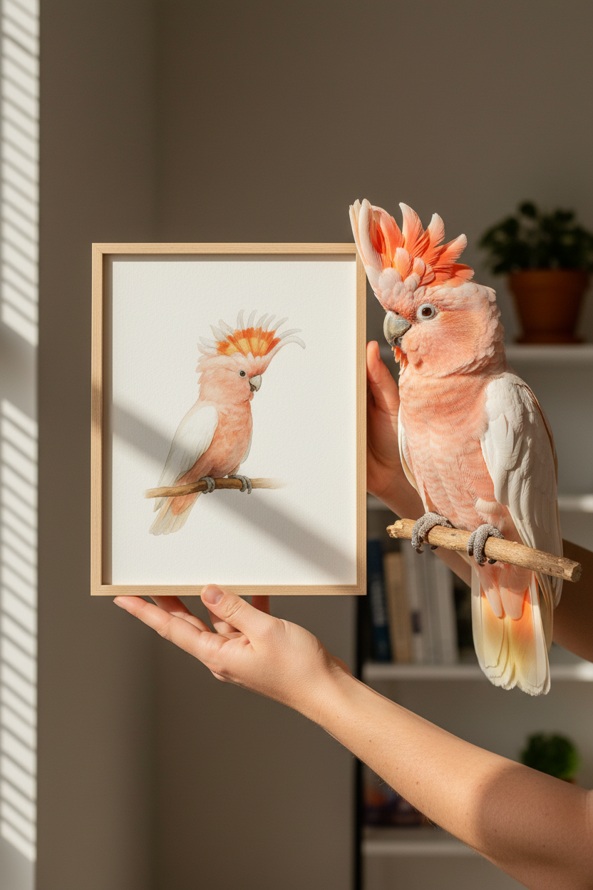 Parrot Custom Watercolor Portrait